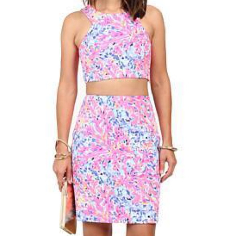 Lilly Pulitzer Mallika two piece set in coral crab